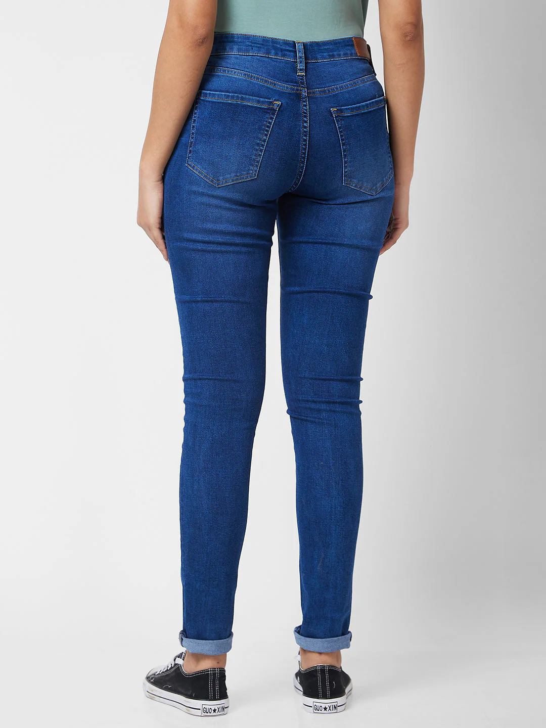 Women Emma Jeans Skinny Fit Blue High Rise - Image 4
