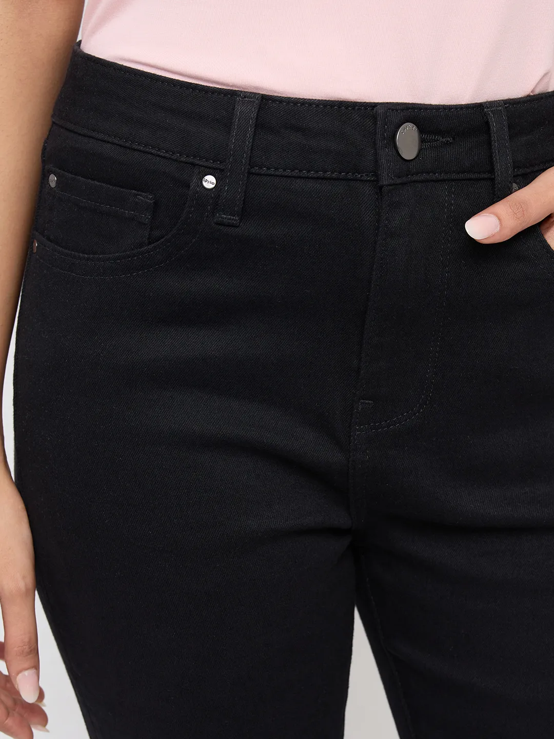 Women Alexa Jeans Super Skinny Fit Black High Rise - Image 6