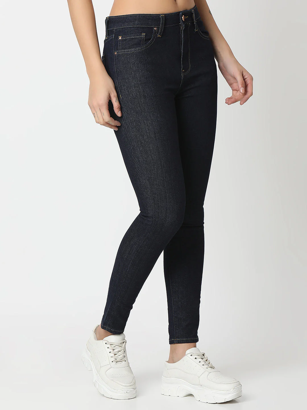 Women Jeans Super Skinny Fit Blue High Rise - Image 3