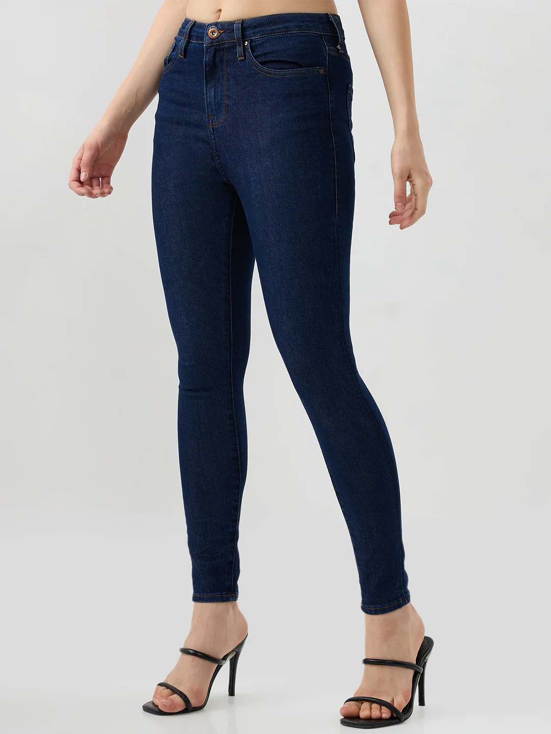 Women Alexa Jeans Super Skinny Fit Dark Blue High Rise - Image 3