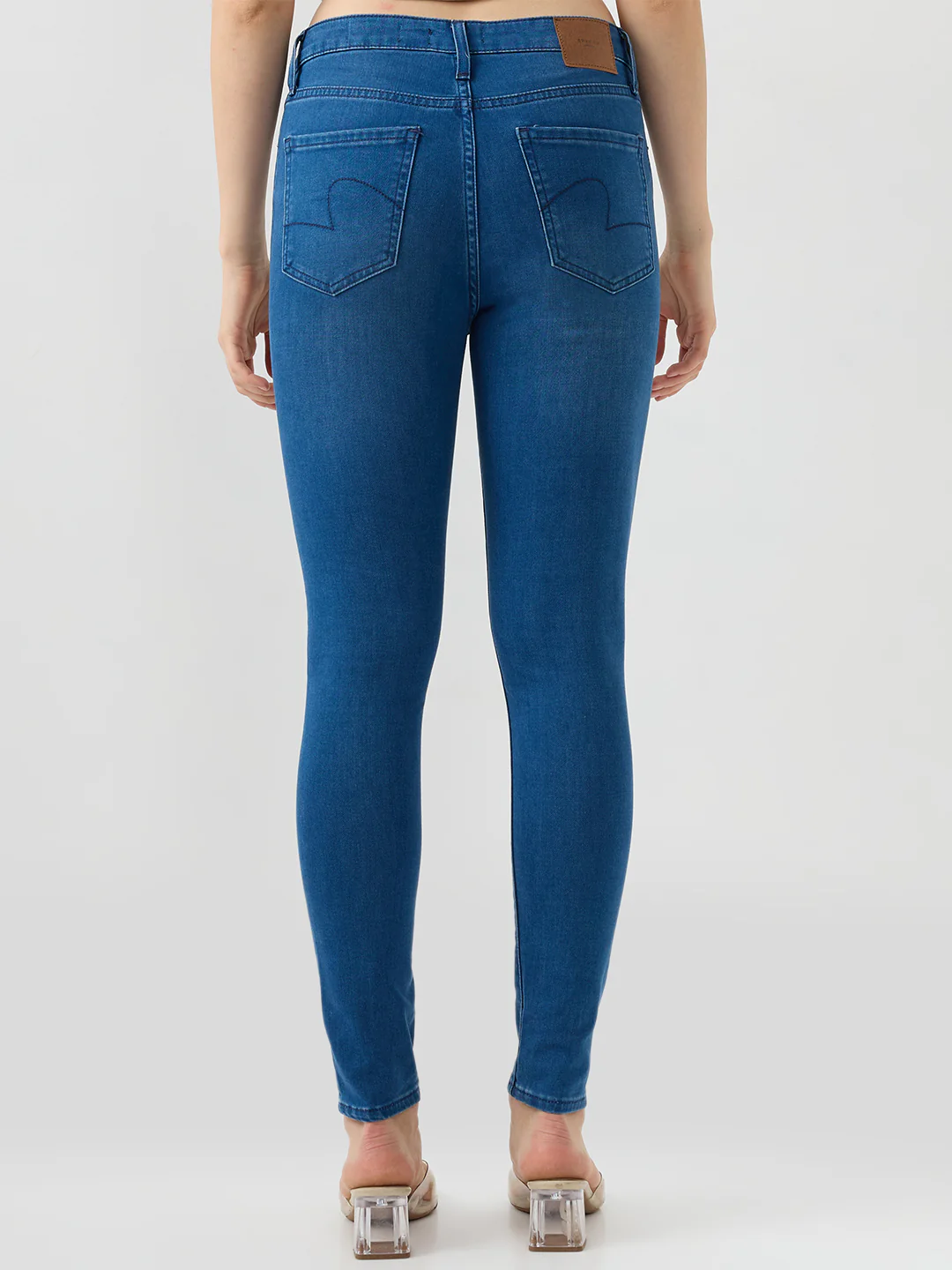 Women Alexa Jeans Super Skinny Fit Blue High Rise - Image 4