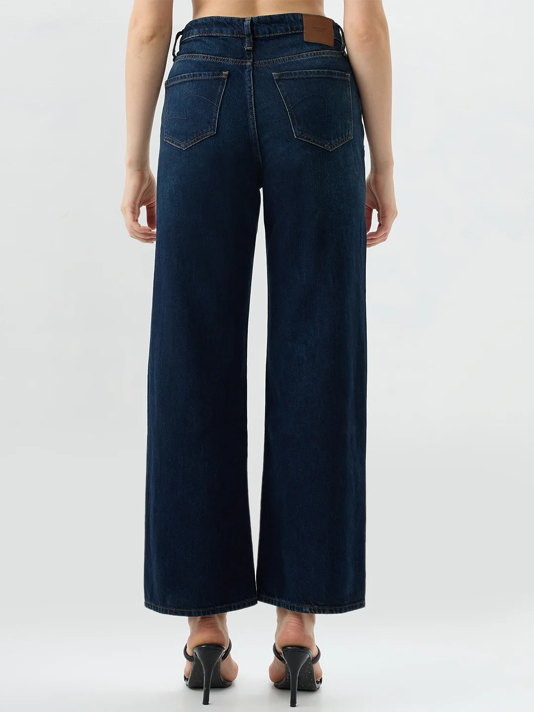 Women Bella Jeans Straight Fit Blue Mid Rise - Image 4