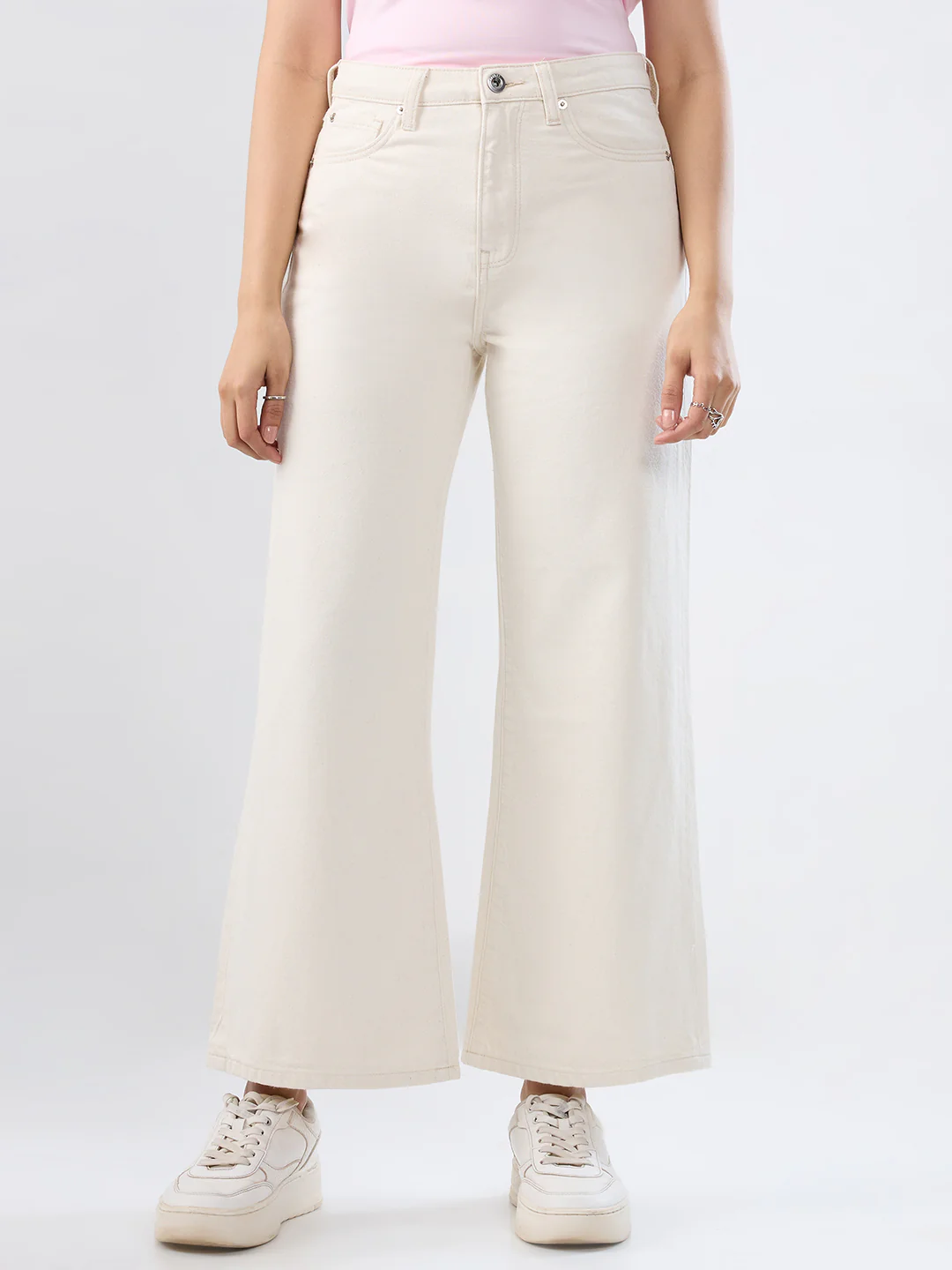 Women Bella-Wide Jeans Wide Leg White High Rise - Image 2