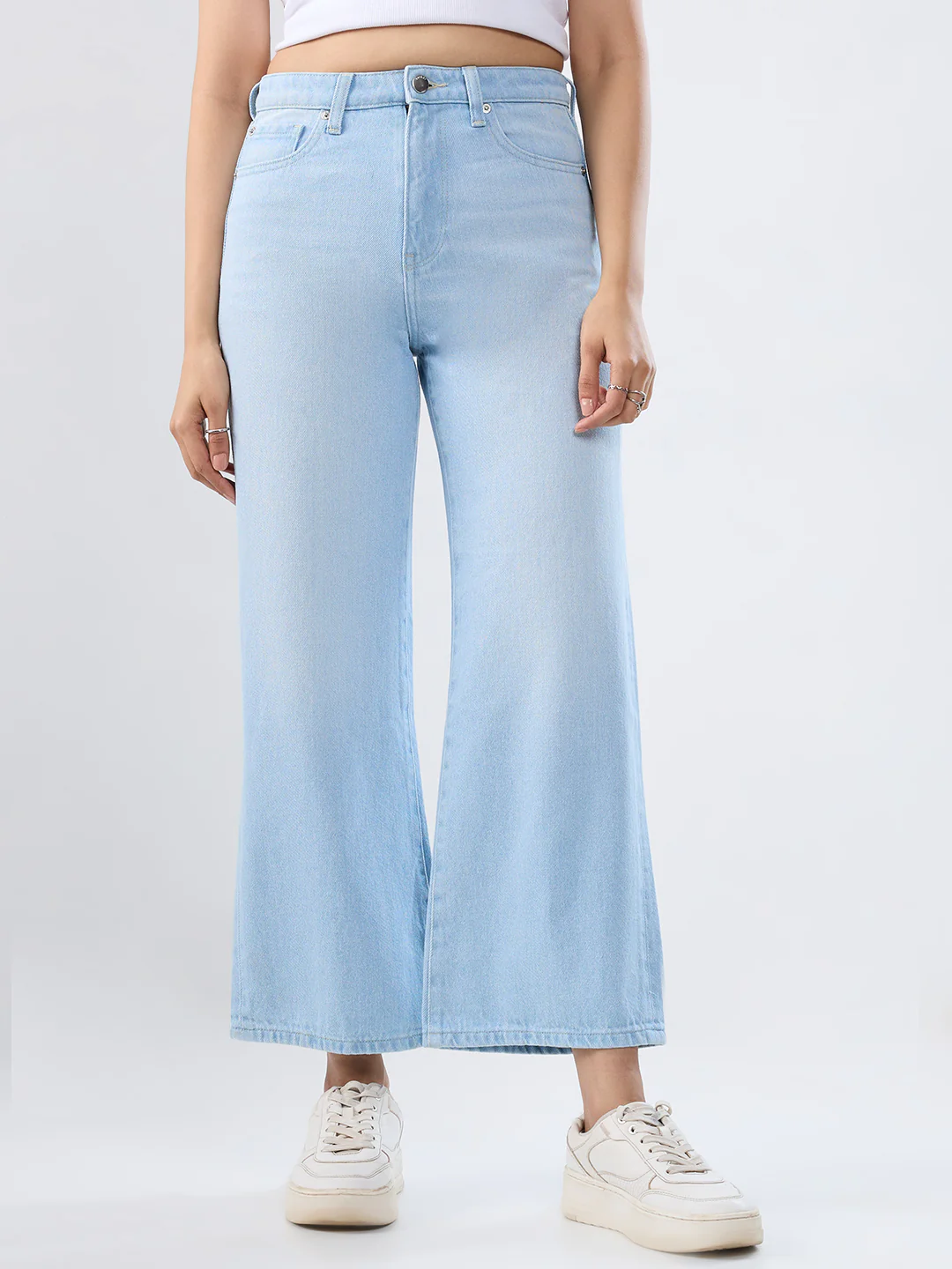 Women Bella-Wide Jeans Wide Leg Ice Blue High Rise - Image 2