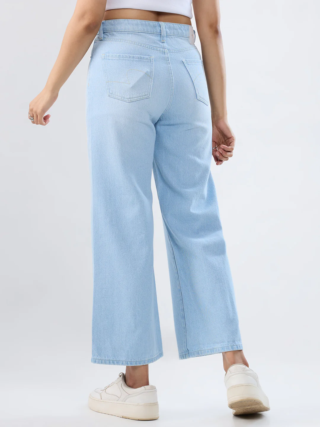 Women Bella-Wide Jeans Wide Leg Ice Blue High Rise - Image 5