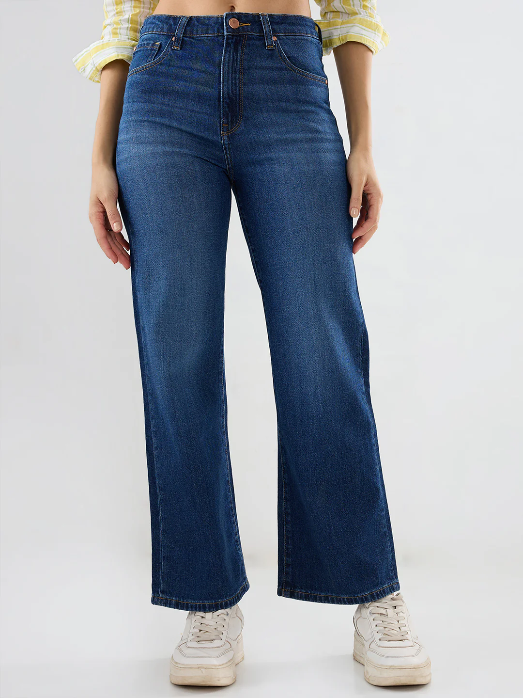 Women Bella-Wide Jeans Wide Leg Dark Blue High Rise - Image 2