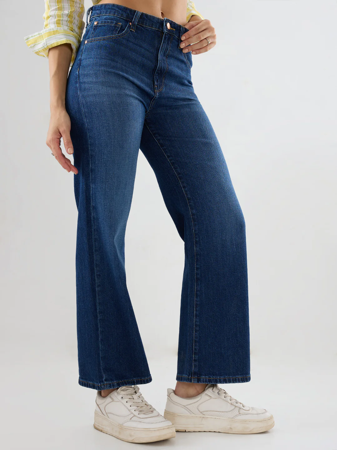 Women Bella-Wide Jeans Wide Leg Dark Blue High Rise - Image 3