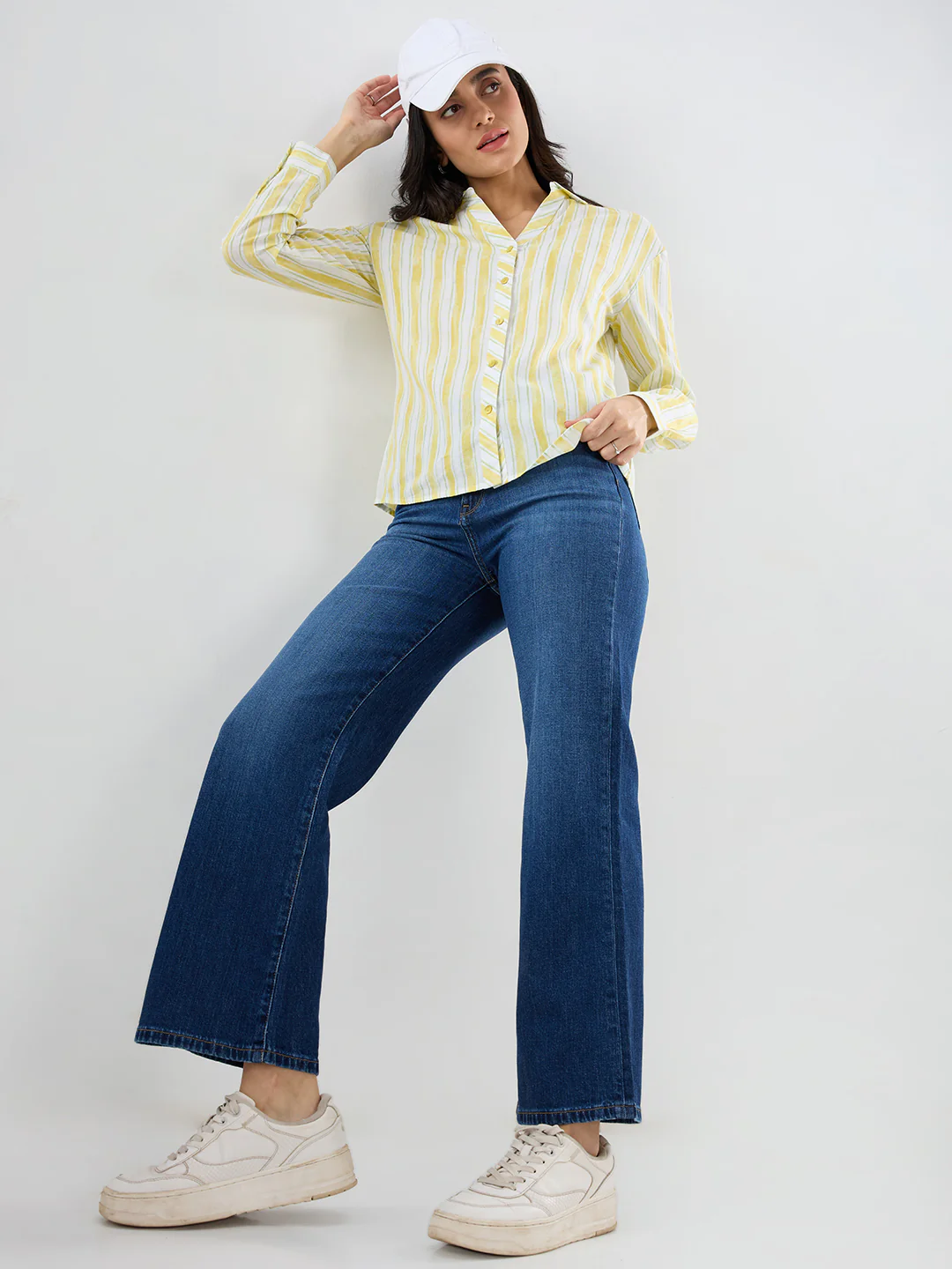 Women Bella-Wide Jeans Wide Leg Dark Blue High Rise - Image 7