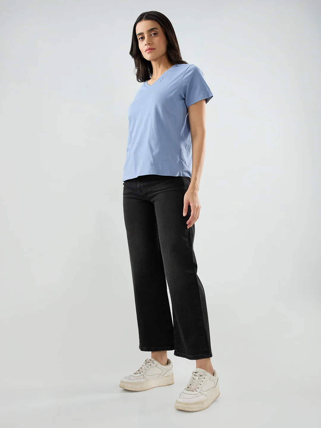 Women Bella-Wide Jeans Wide Leg Black High Rise