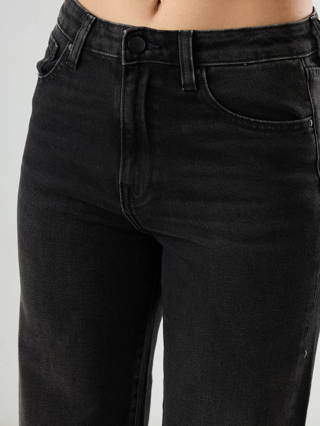 Women Bella-Wide Jeans Wide Leg Black High Rise - Image 6