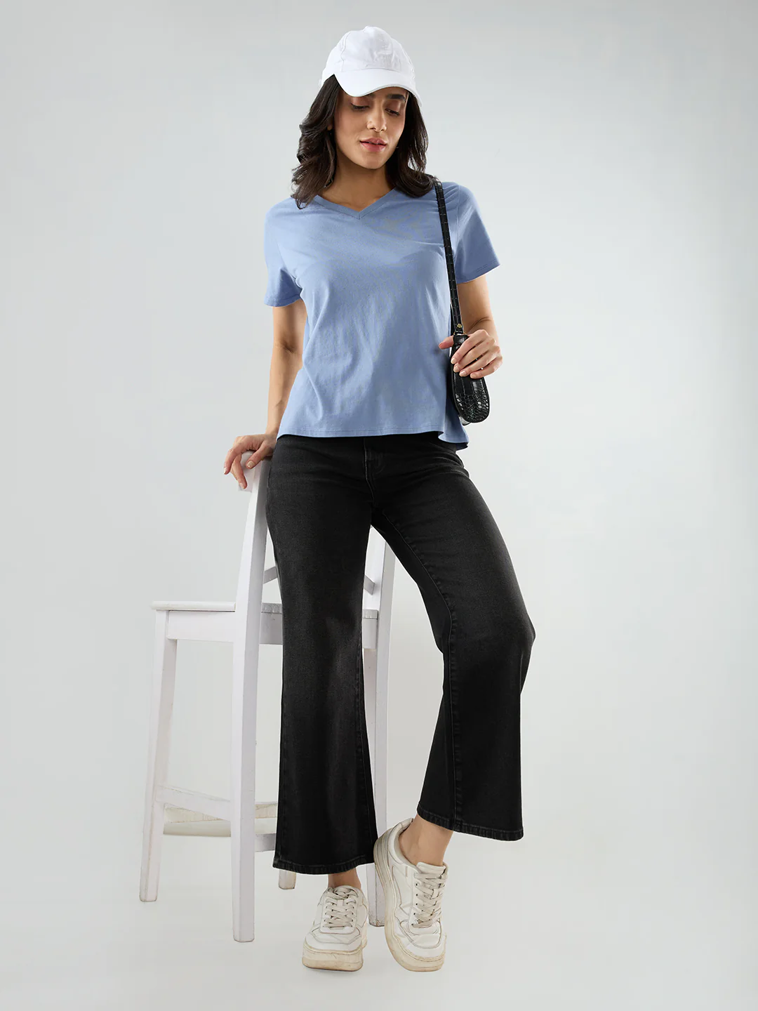 Women Bella-Wide Jeans Wide Leg Black High Rise - Image 7