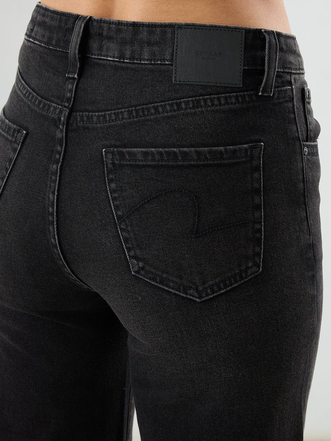 Women Bella-Wide Jeans Wide Leg Black High Rise - Image 8
