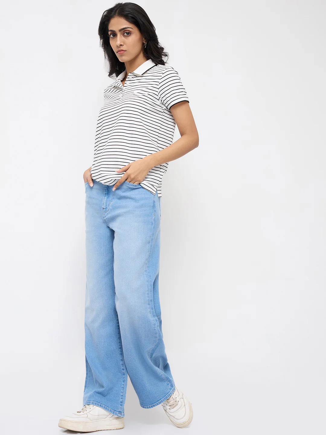 Women Bella-Wide Jeans Wide Leg Light Blue High Rise