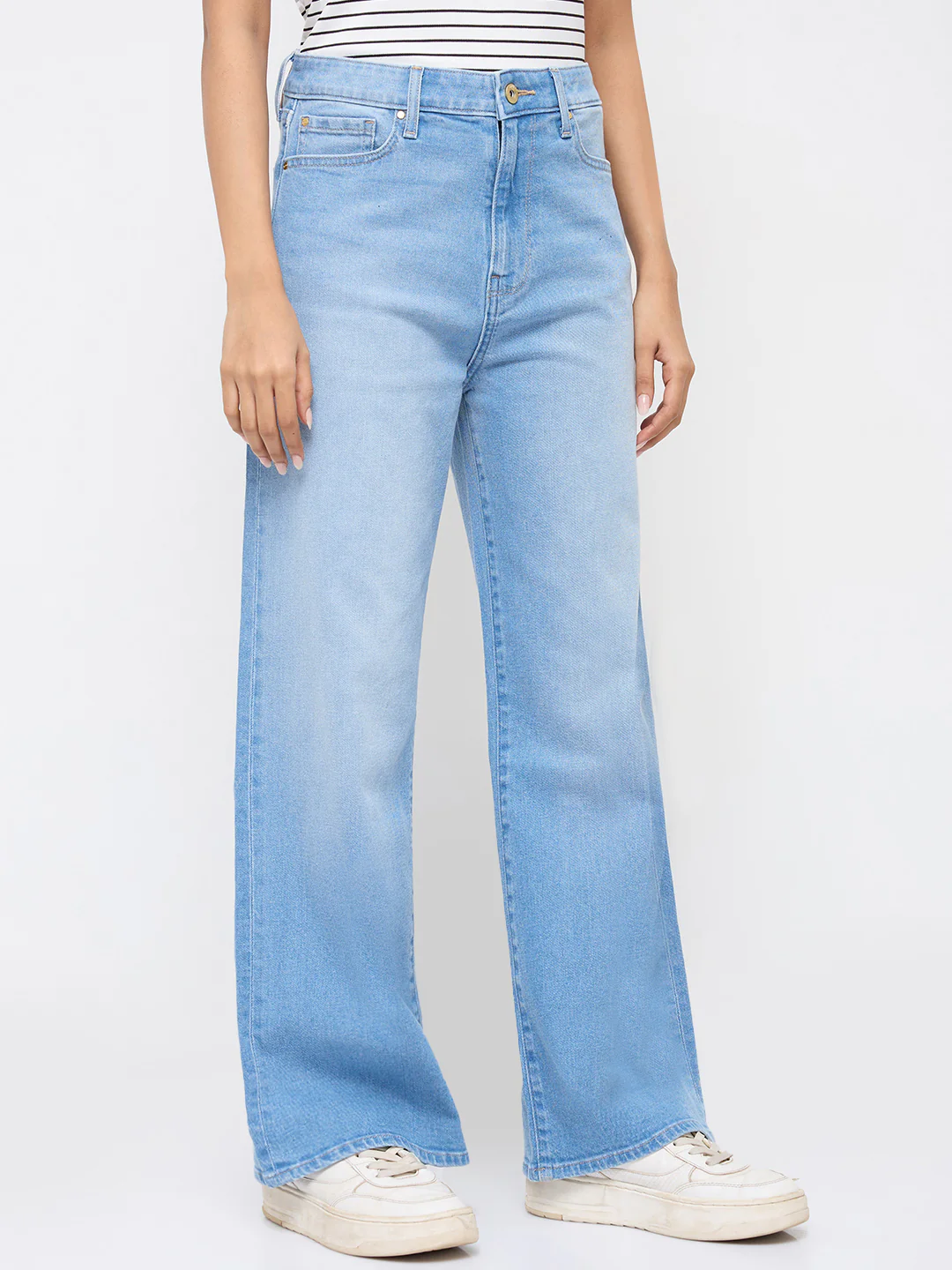Women Bella-Wide Jeans Wide Leg Light Blue High Rise - Image 3