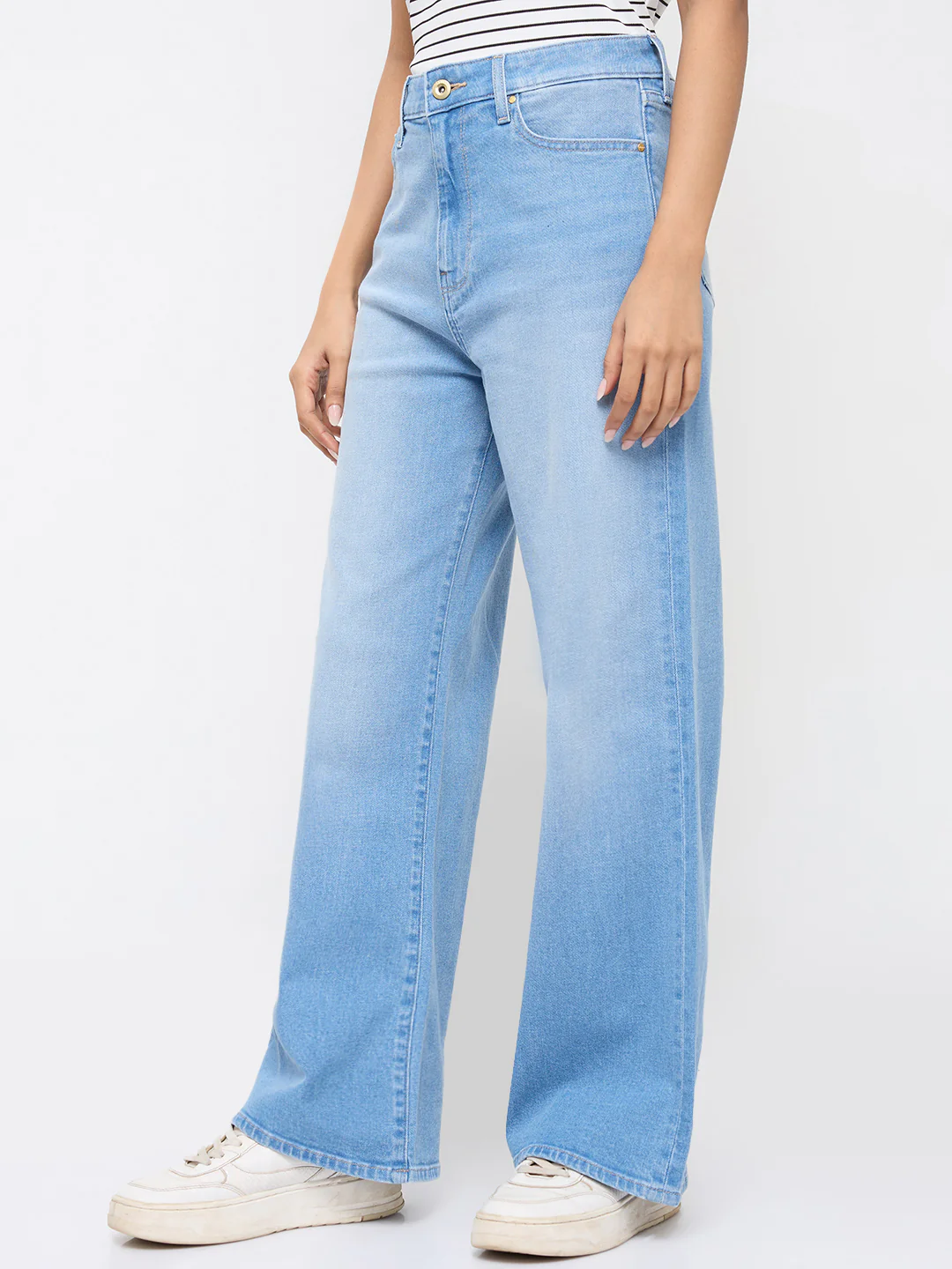 Women Bella-Wide Jeans Wide Leg Light Blue High Rise - Image 4