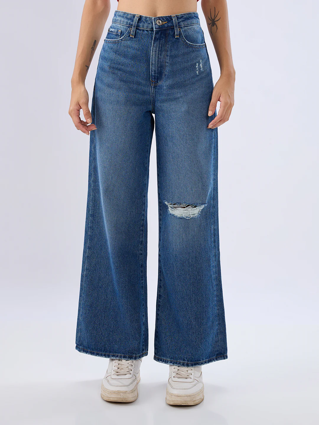 Women Bella-Wide Jeans Wide Leg Blue High Rise