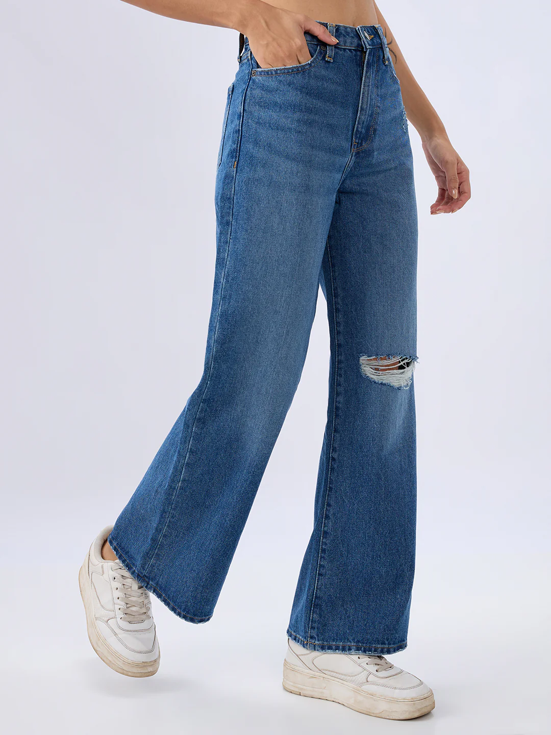 Women Bella-Wide Jeans Wide Leg Blue High Rise - Image 2
