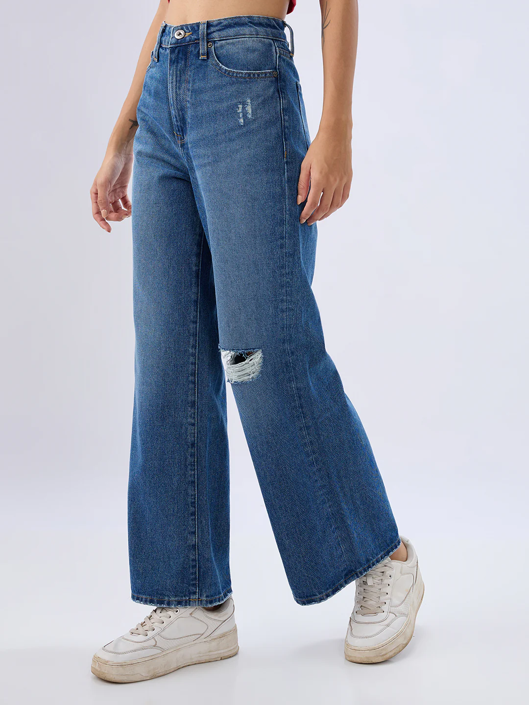Women Bella-Wide Jeans Wide Leg Blue High Rise - Image 3