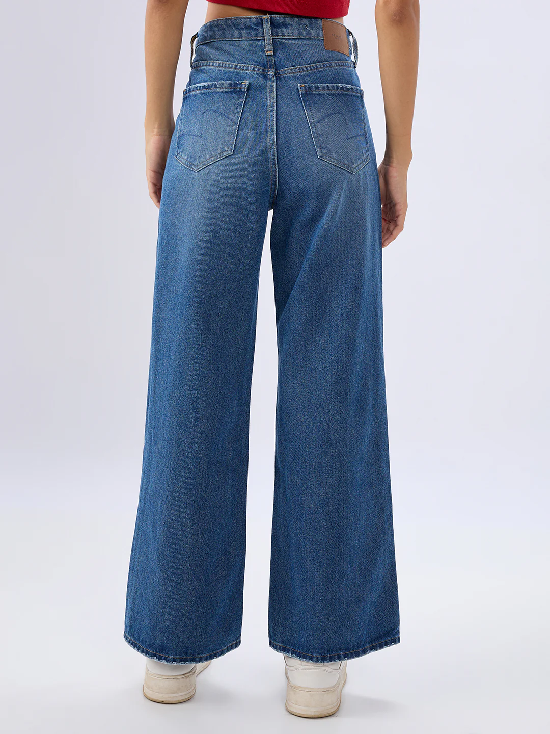 Women Bella-Wide Jeans Wide Leg Blue High Rise - Image 4