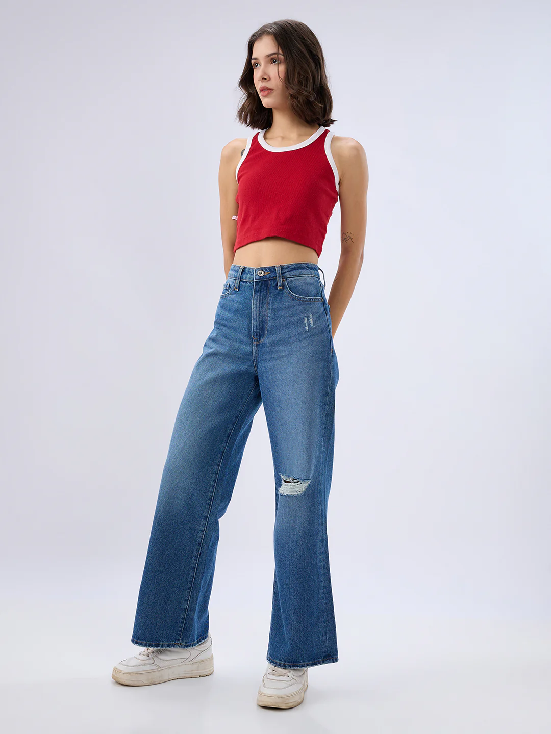Women Bella-Wide Jeans Wide Leg Blue High Rise - Image 5