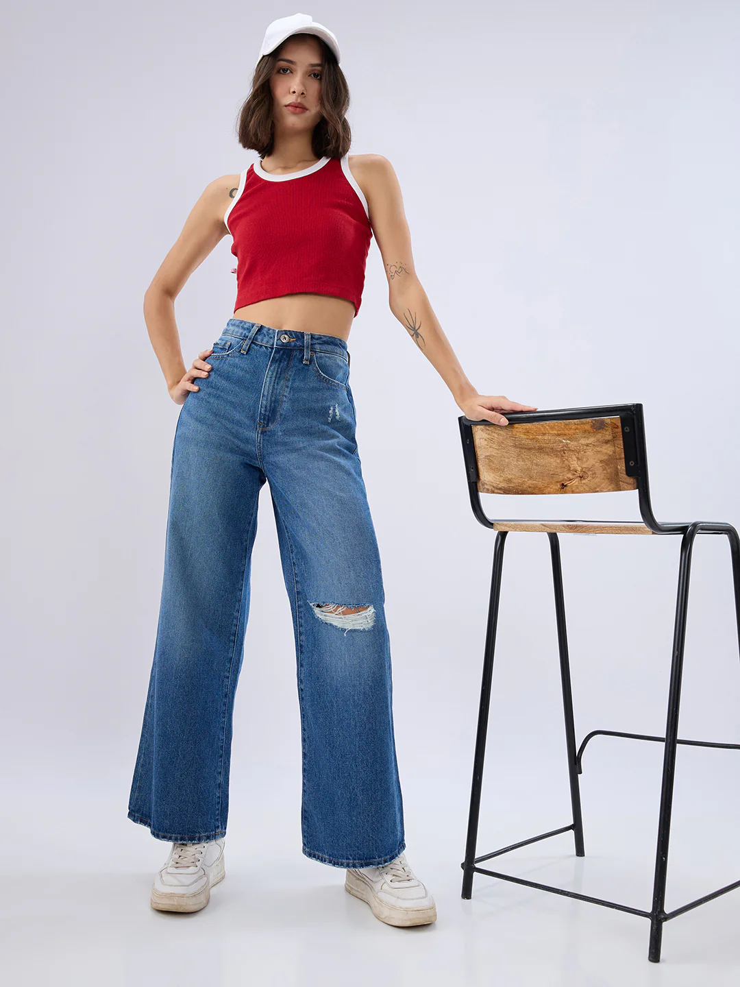 Women Bella-Wide Jeans Wide Leg Blue High Rise - Image 7