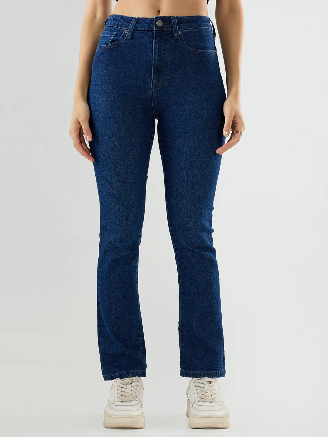 Women Elissa Jeans Boot Cut Fit Dark Blue High Rise - Image 2