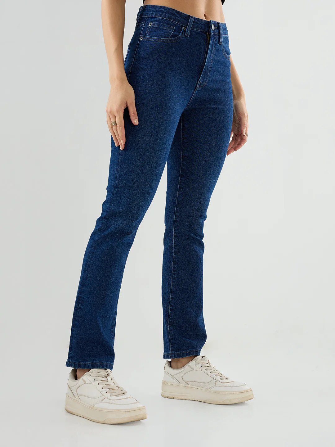 Women Elissa Jeans Boot Cut Fit Dark Blue High Rise - Image 3