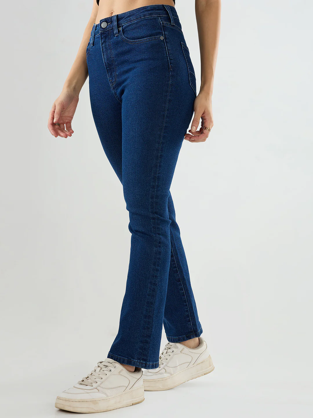 Women Elissa Jeans Boot Cut Fit Dark Blue High Rise - Image 4