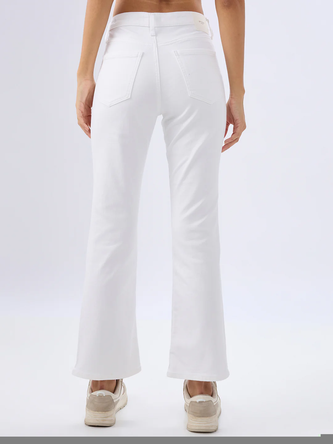 Women Elissa Jeans Boot Cut Fit White High Rise - Image 4
