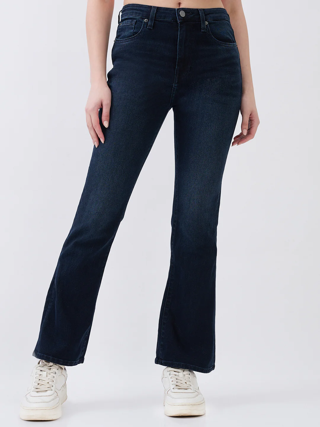 Women Elissa Jeans Boot Cut Fit Blue High Rise