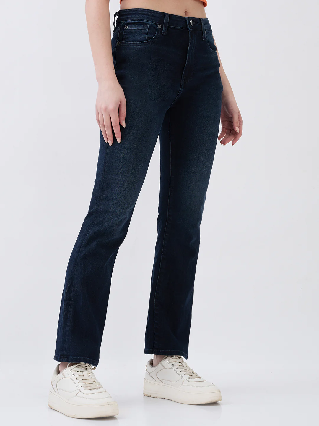 Women Elissa Jeans Boot Cut Fit Blue High Rise - Image 2