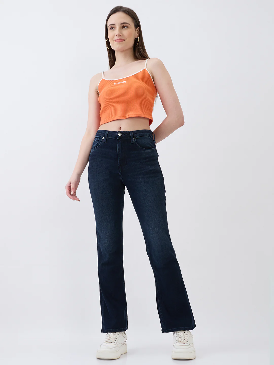 Women Elissa Jeans Boot Cut Fit Blue High Rise - Image 5
