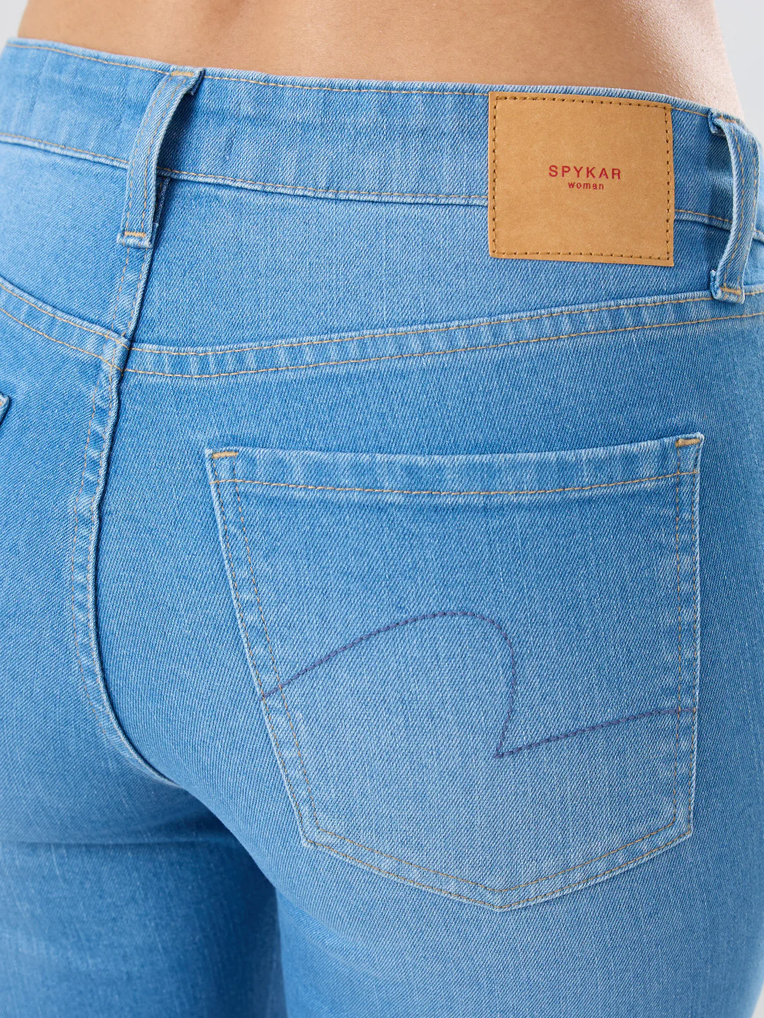 Women Emma Jeans Slim Fit Light Blue Mid Rise - Image 8