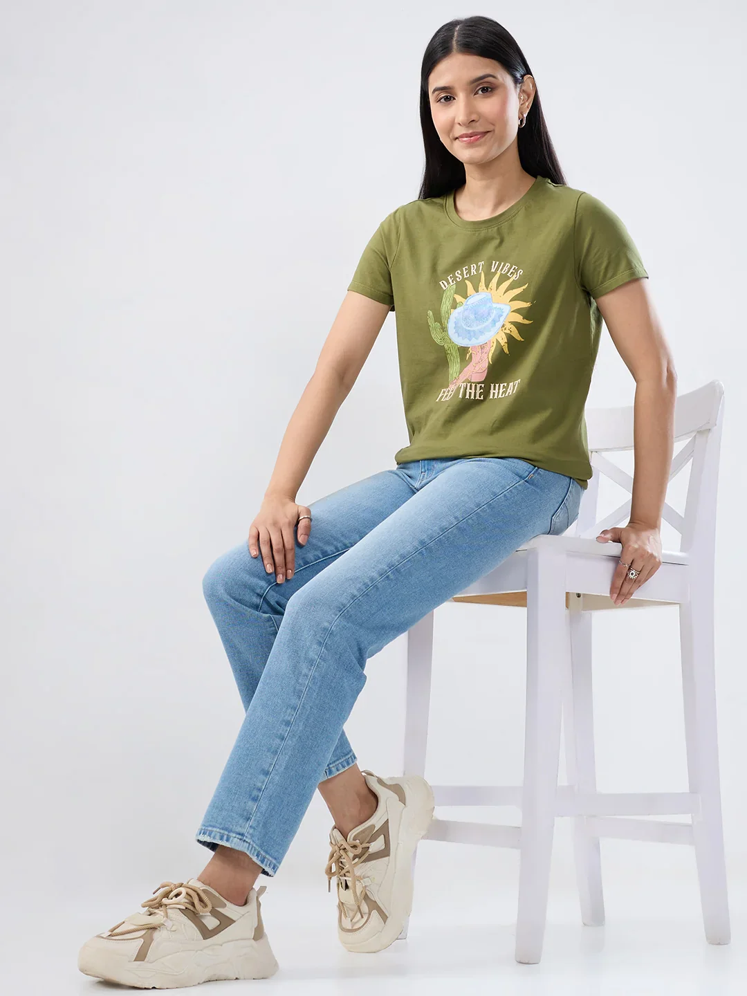 Women Emma Jeans Slim Fit Light Blue Mid Rise - Image 8