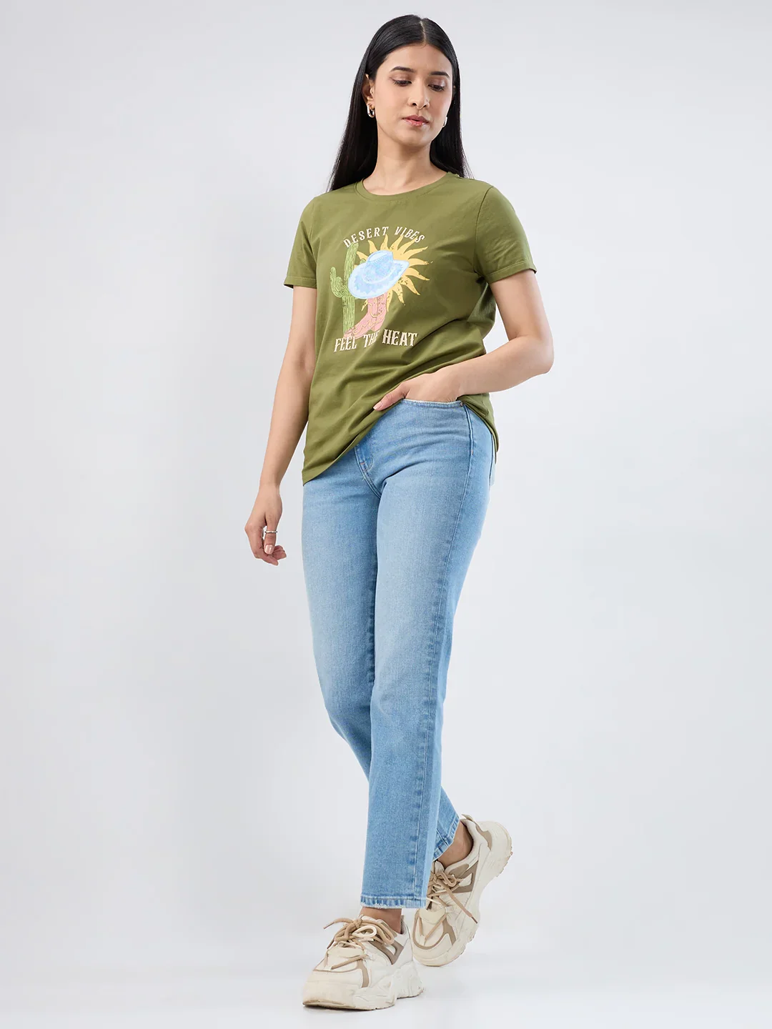 Women Emma Jeans Slim Fit Light Blue Mid Rise - Image 9