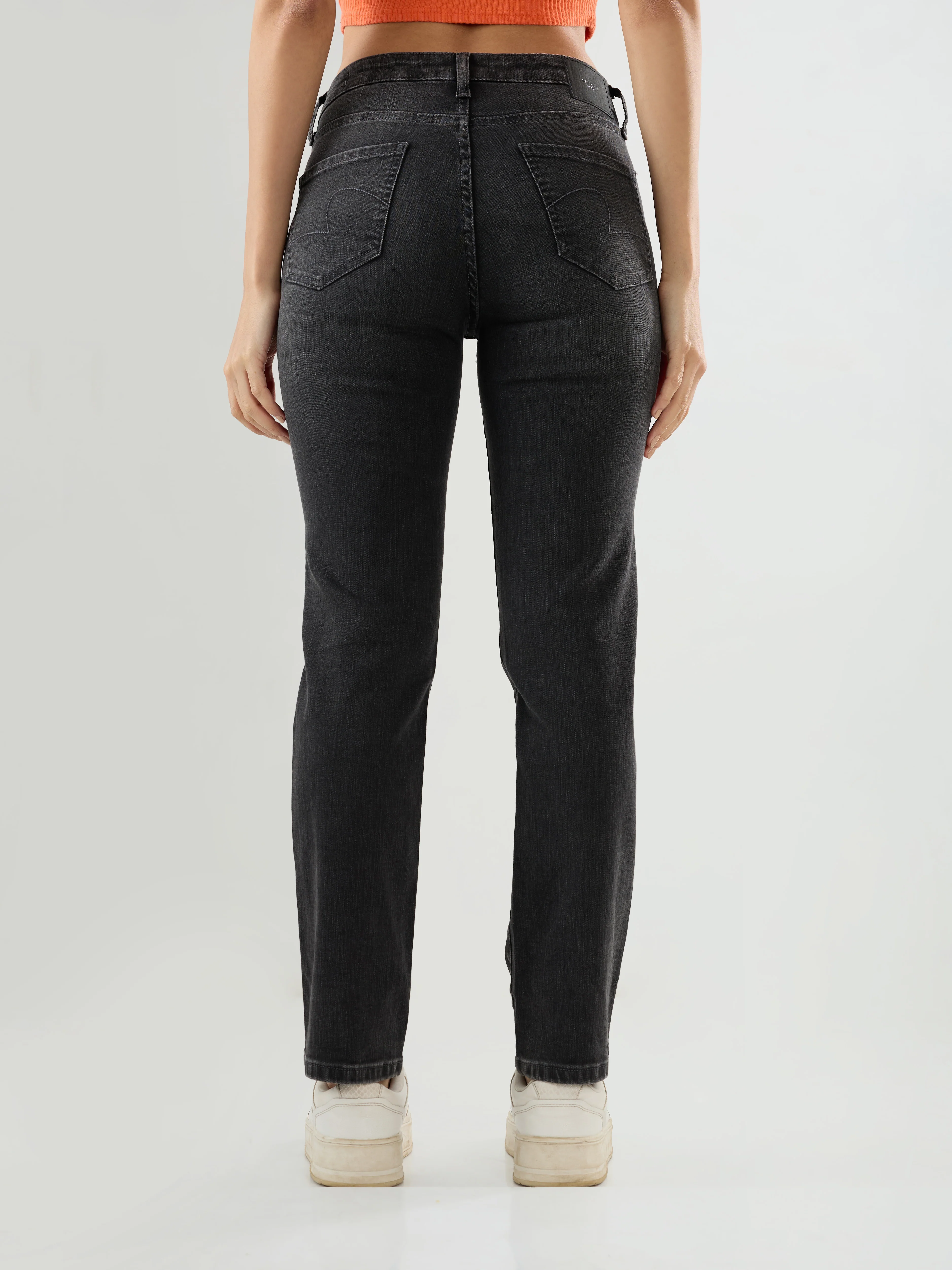Women Emma Jeans Slim Fit Black Mid Rise - Image 5