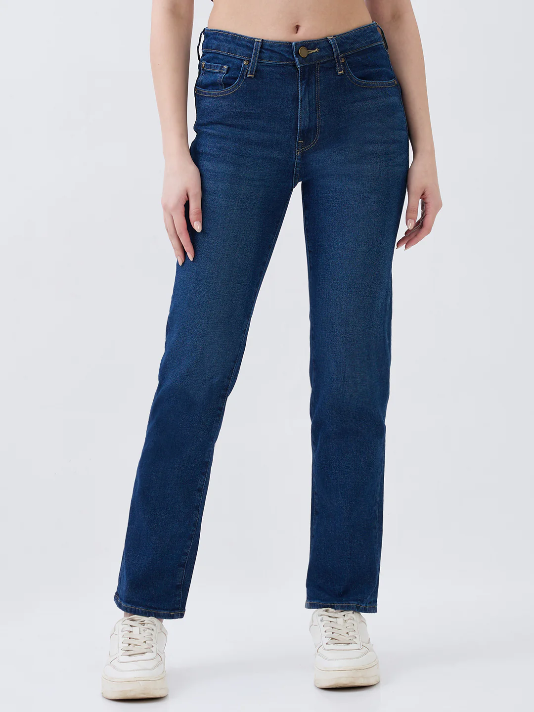 Women Emma Jeans Slim Fit Dark Blue Mid Rise