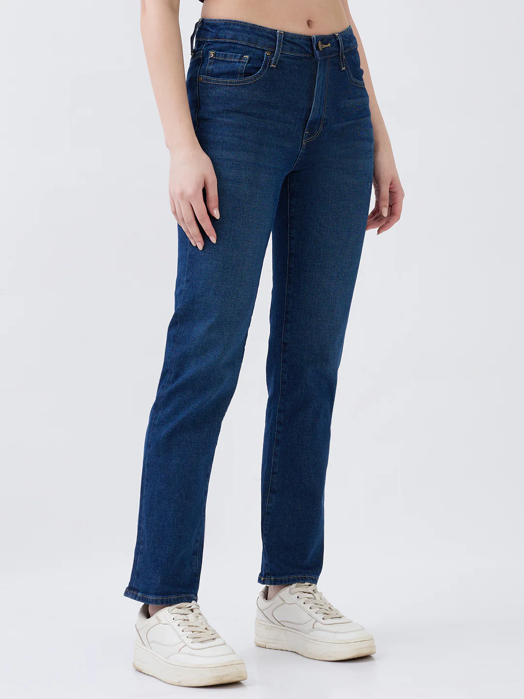 Women Emma Jeans Slim Fit Dark Blue Mid Rise - Image 2