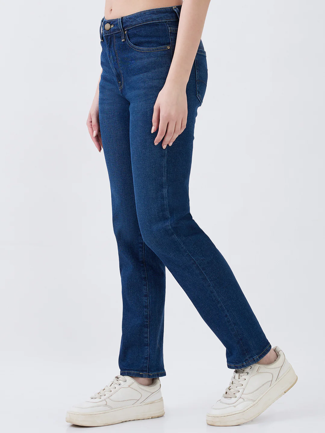 Women Emma Jeans Slim Fit Dark Blue Mid Rise - Image 3