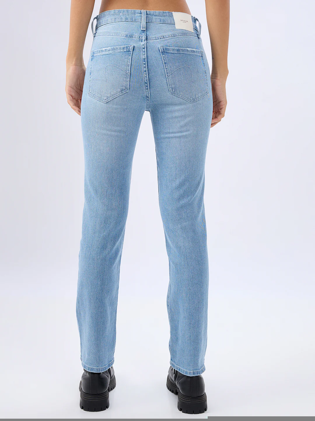 Women Emma Jeans Slim Fit Blue Mid Rise - Image 4
