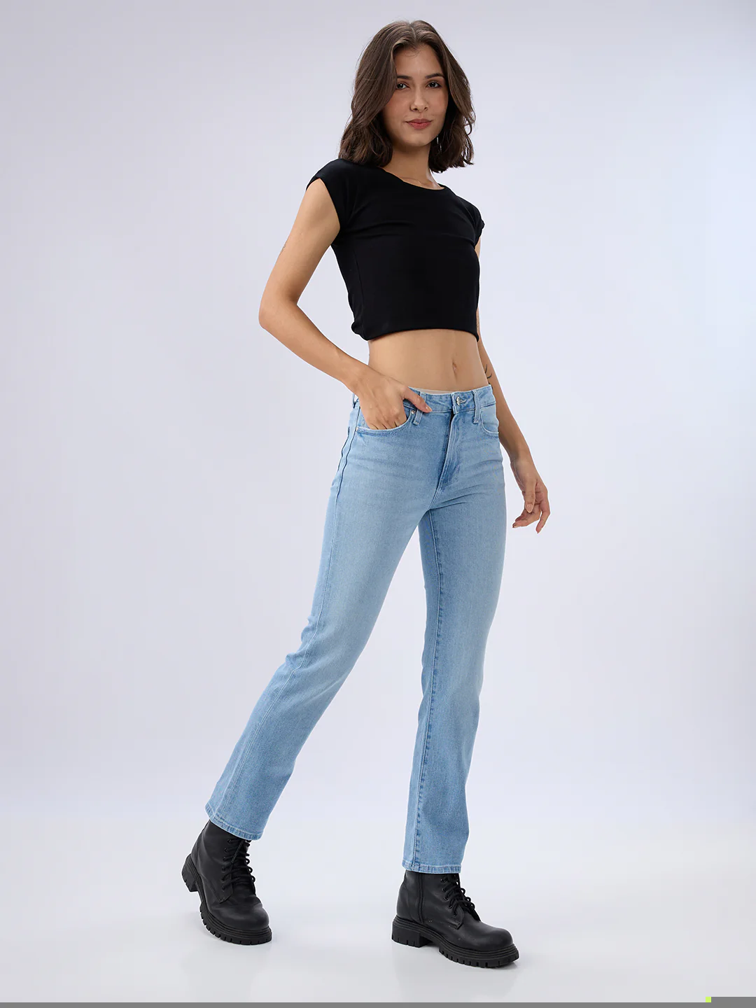 Women Emma Jeans Slim Fit Blue Mid Rise - Image 5