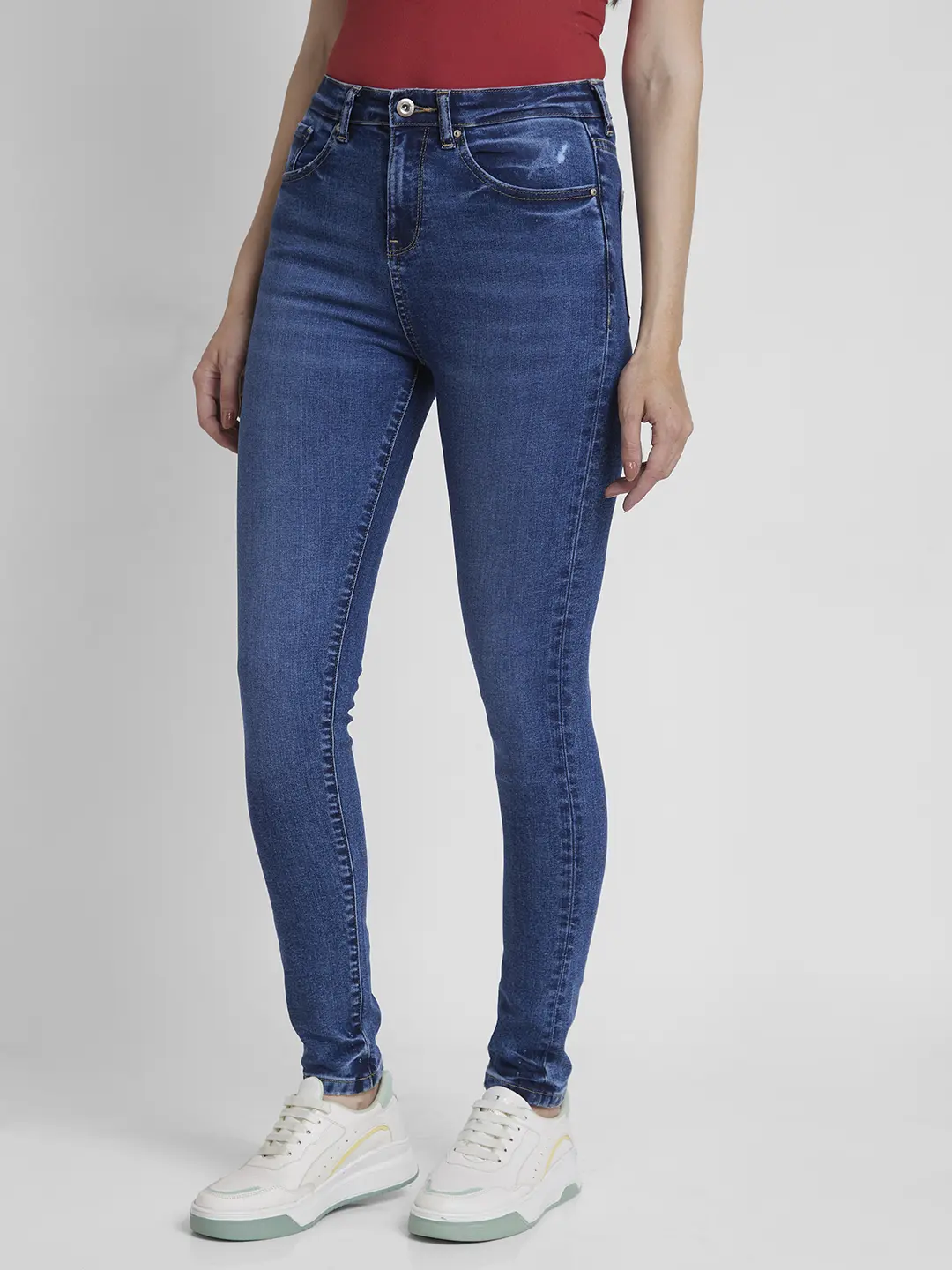 Women Emma Jeans Skinny Fit Blue Regular Length - Image 3