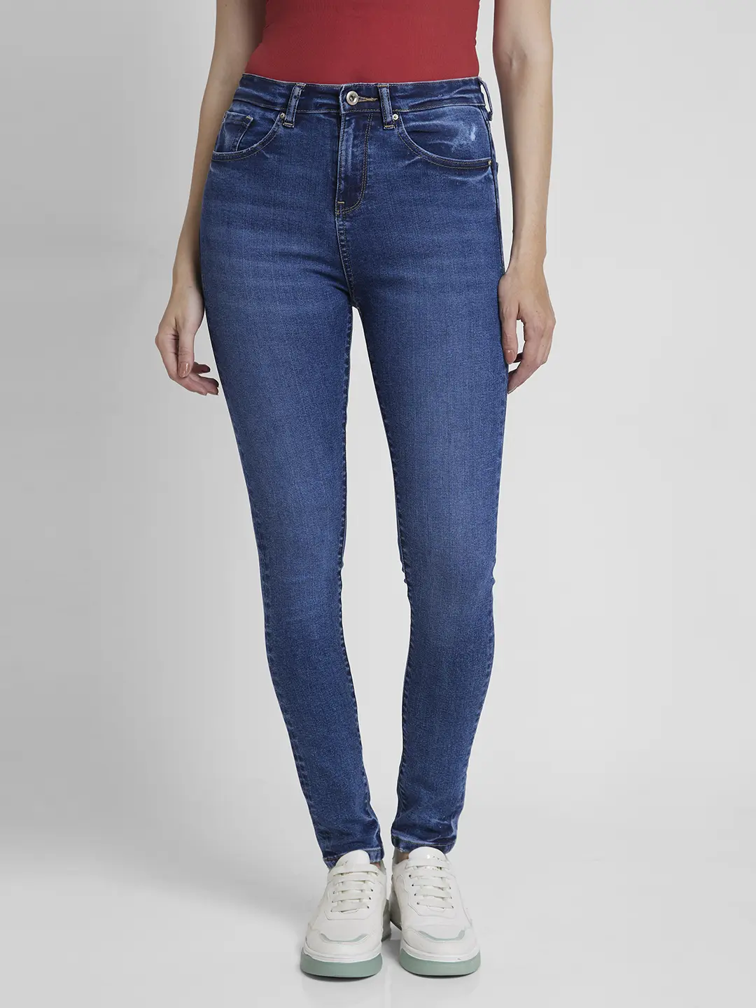 Women Emma Jeans Skinny Fit Blue Regular Length - Image 7