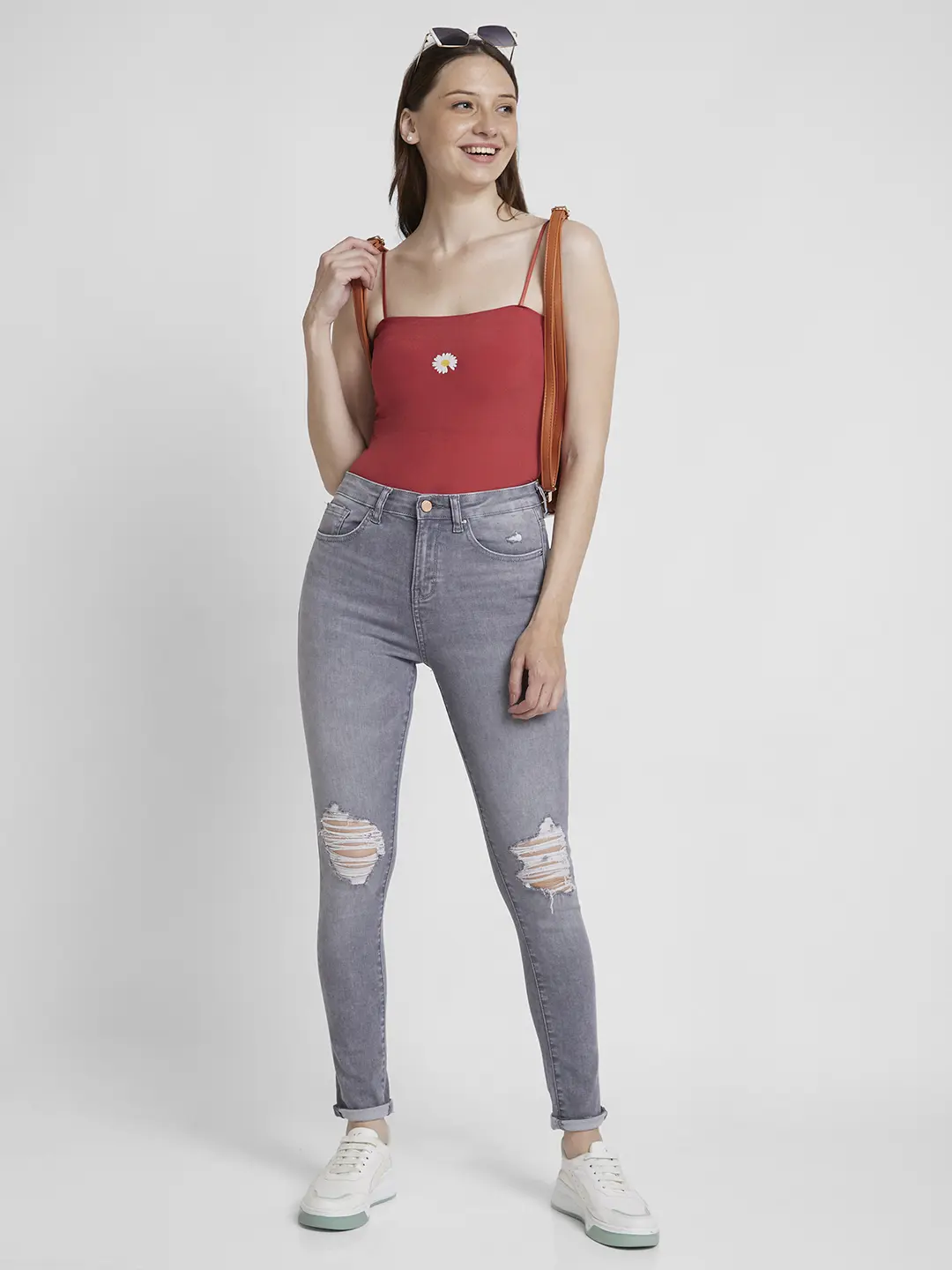 Women Emma Jeans Skinny Fit Grey Regular - Image 6