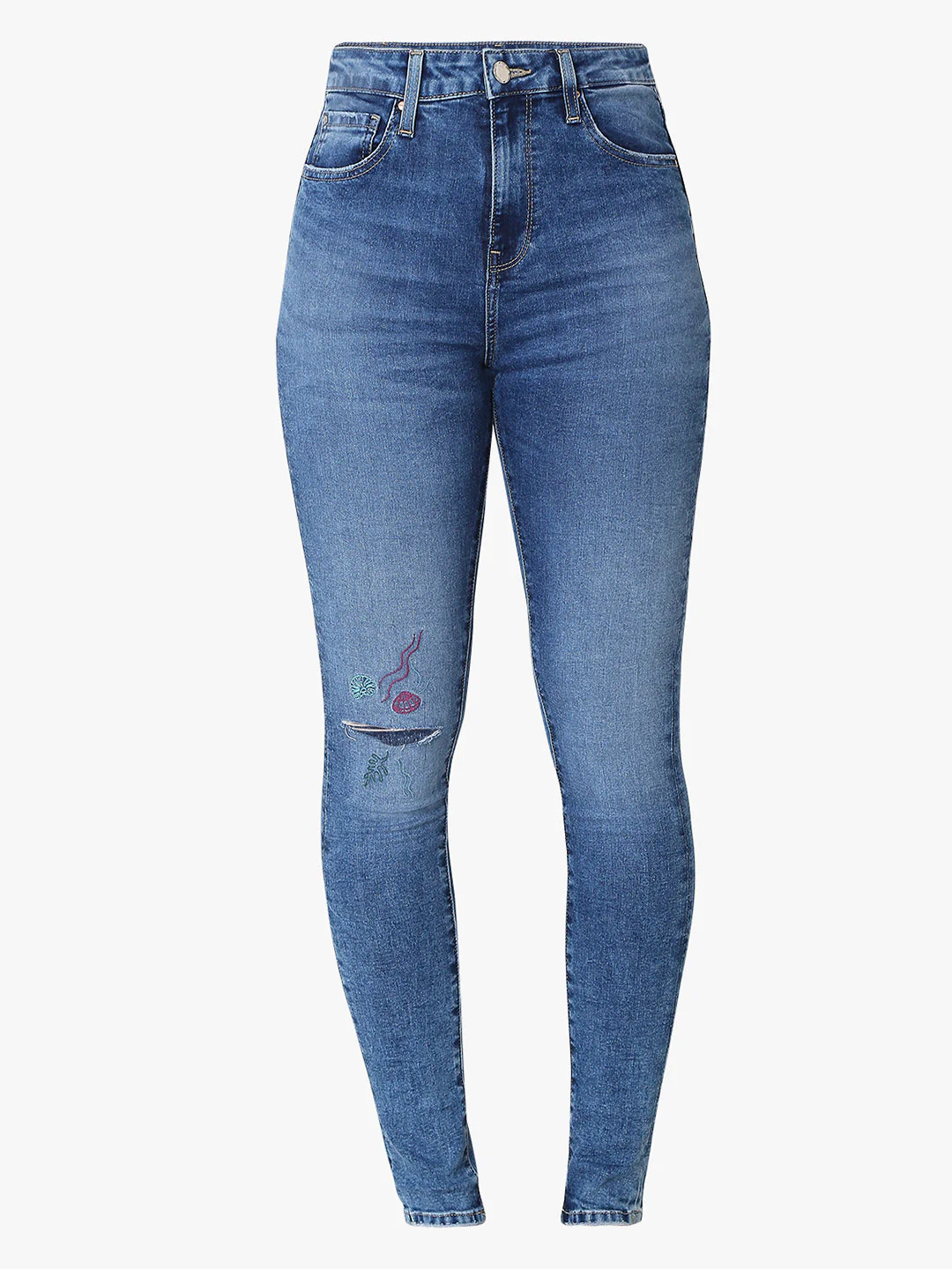 Women Jeans Skinny Fit Blue High Rise - Image 7