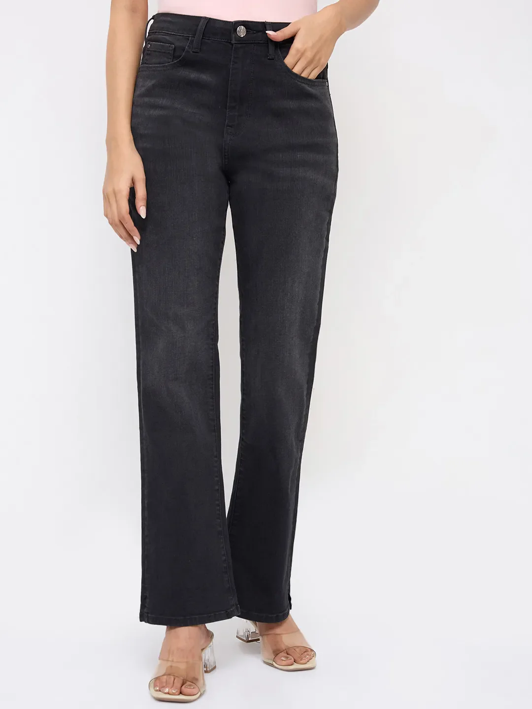 Women Elissa Jeans Boot Cut Fit Black High Rise - Image 2