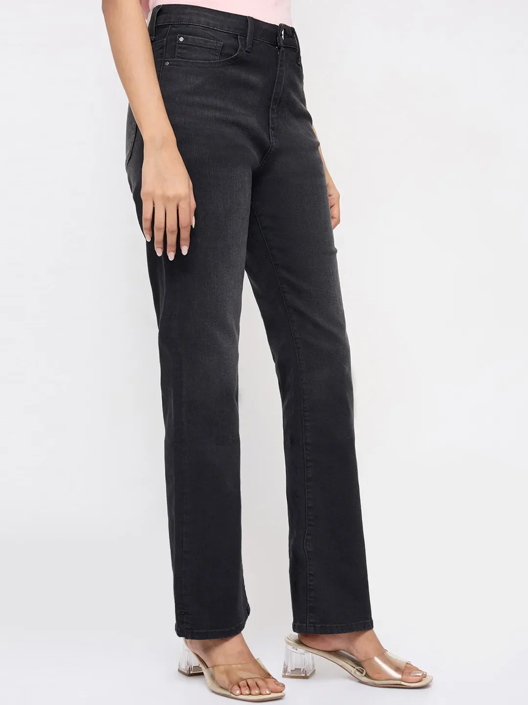 Women Elissa Jeans Boot Cut Fit Black High Rise - Image 3