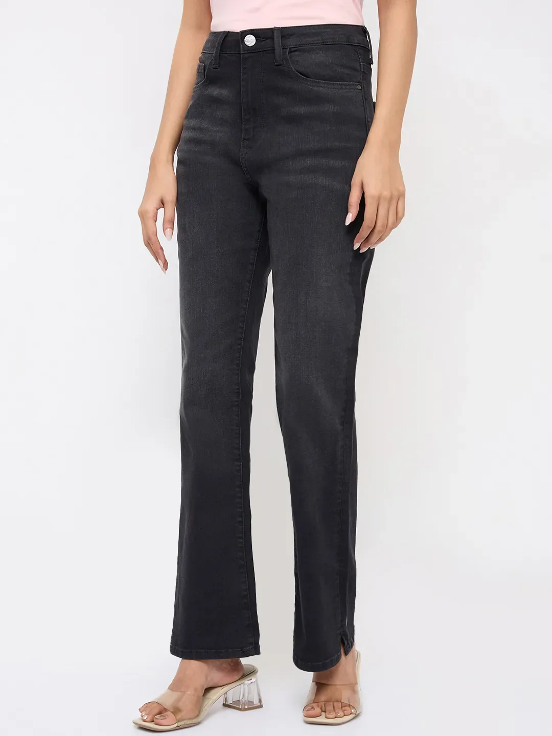 Women Elissa Jeans Boot Cut Fit Black High Rise - Image 4