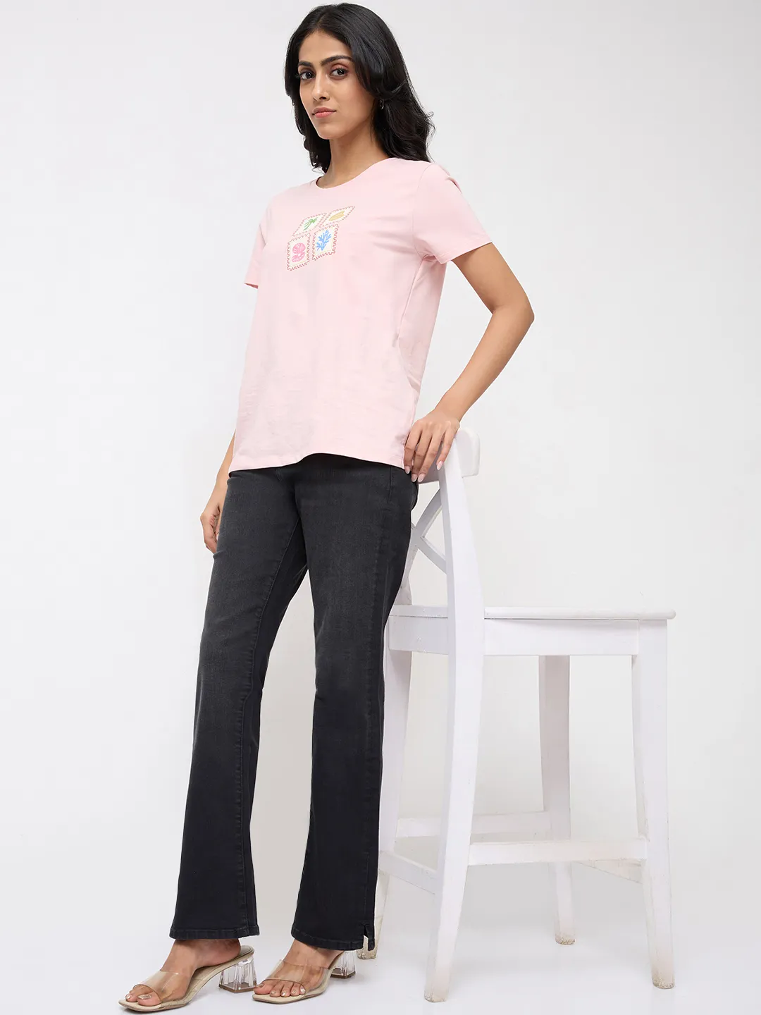 Women Elissa Jeans Boot Cut Fit Black High Rise - Image 7