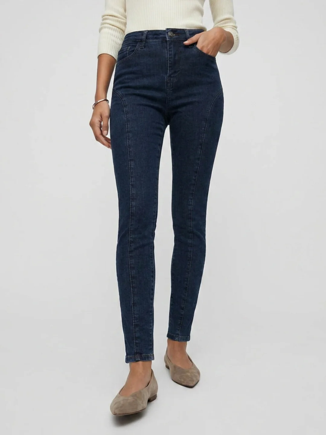 Women Alexa Jeans Super Skinny Fit Dark Blue High Rise - Image 2